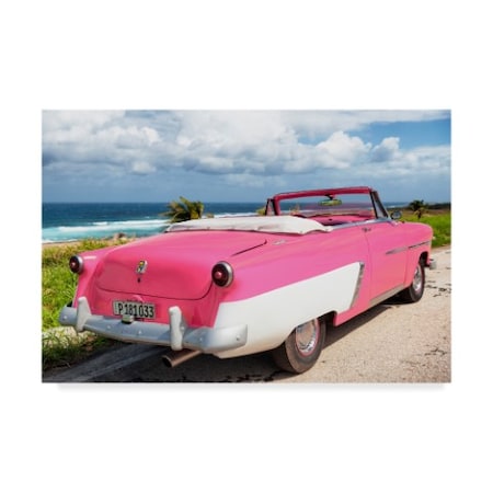 Philippe Hugonnard 'Classic Pink Car Cabriolet 1' Canvas Art,16x24